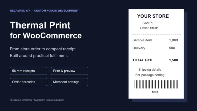 Thermal print plugin for woocommerce